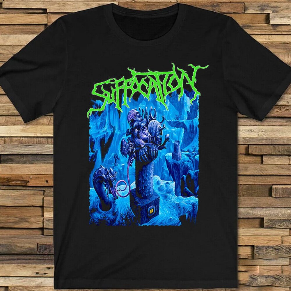 Classic Suffocation Breeding The Spawn Album Cotton Black S-234xl Tee Thaeb1233